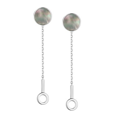 Серьги с перламутром из серебра 925 пробы