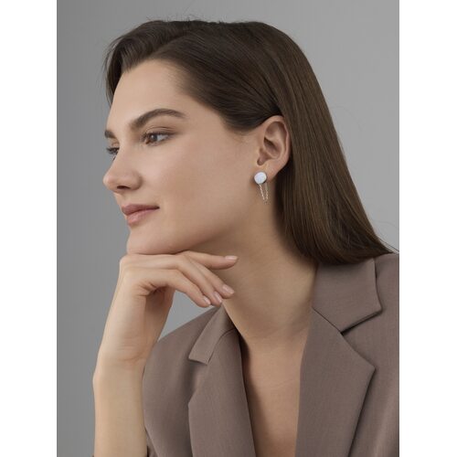 Серьги с перламутром из серебра 925 пробы