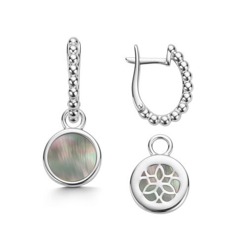 Серьги с пералмутром из серебра 925 пробы