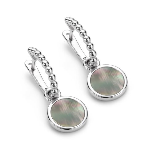Серьги с пералмутром из серебра 925 пробы