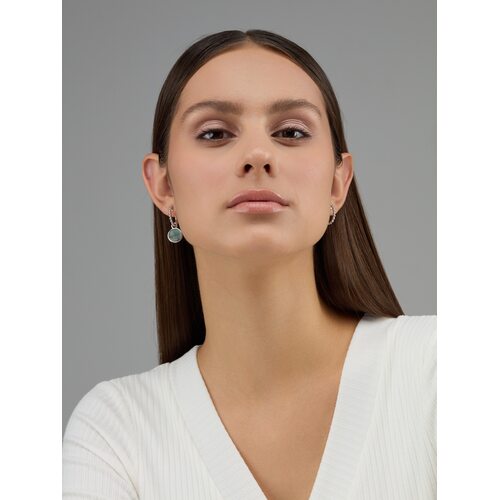 Серьги с пералмутром из серебра 925 пробы