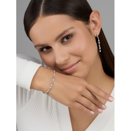 Серьги с фианитами из серебра 925 пробы арт. 02-4281/00КЦ-00