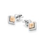 Серьги с бриллиантами и золотой вставкой из серебра 925 пробы арт. 02-4335/000Б-00