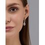 Серьги с кварцем из серебра 925 пробы арт. 02-4411/00РК-00