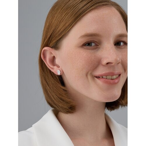 Серьги с бриллиантами из серебра 925 пробы