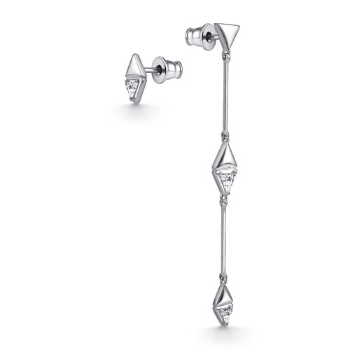 Серьги с фианитами из серебра 925 пробы