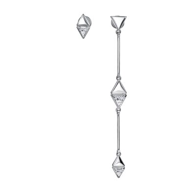 Серьги с фианитами из серебра 925 пробы