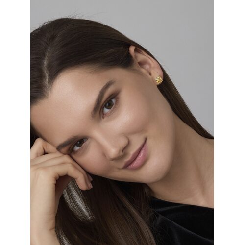 Серьги с бриллианитами из серебра 925 пробы