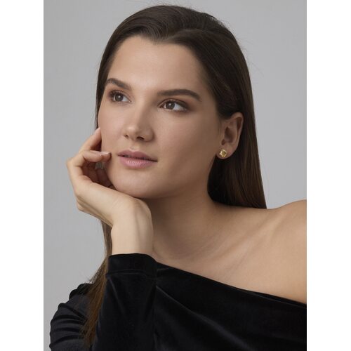 Серьги с бриллианитами из серебра 925 пробы