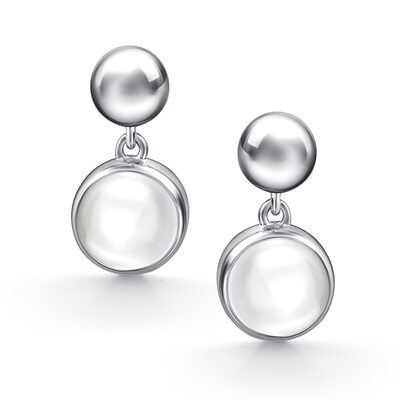 Серьги с горным хрусталем из серебра 925 пробы