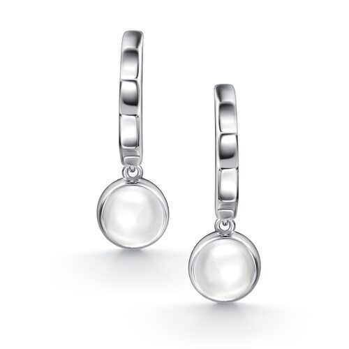 Серьги с горным хрусталем из серебра 925 пробы
