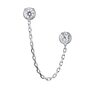 Серьга с фианитами из серебра 925 пробы арт. 02-4845/00КЦ-00