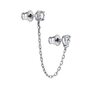 Серьга с фианитами из серебра 925 пробы арт. 02-4845/00КЦ-00