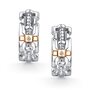 Серьги с бриллиантами и золотой вставкой из серебра 925 пробы арт. 02-4872/000Б-00