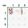 Серьги "Сова" с аметистом и кварцем из золота 585 пробы арт. 02-4877-00-716-1110