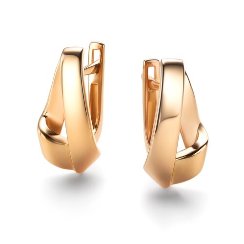 Серьги из серебра 925 пробы с позолотой