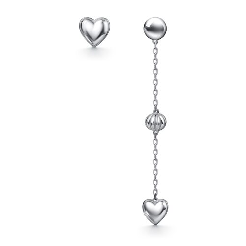 Серьги "Сердца" из серебра 925 пробы