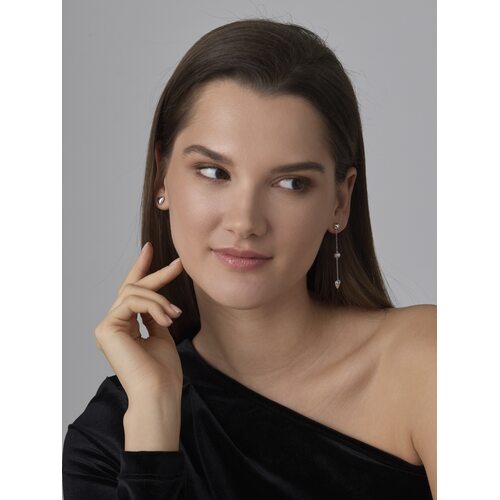 Серьги "Сердца" из серебра 925 пробы