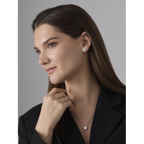 Серьги с бриллиантами из серебра 925 пробы