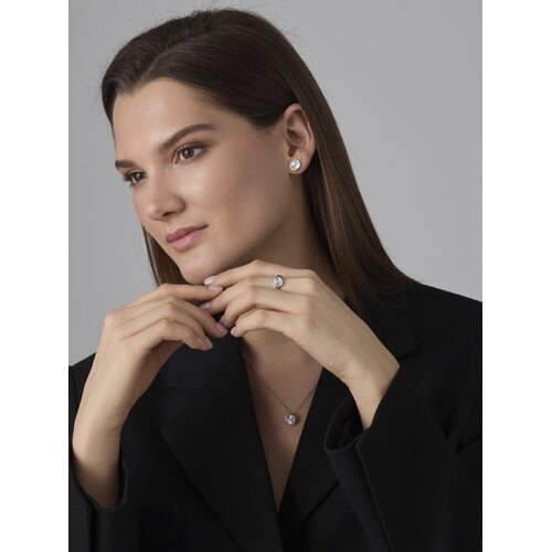 Серьги с бриллиантами из серебра 925 пробы