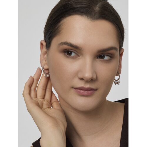 Серьги с жемчугом из серебра 925 пробы