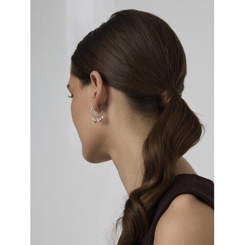 Серьги с жемчугом из серебра 925 пробы