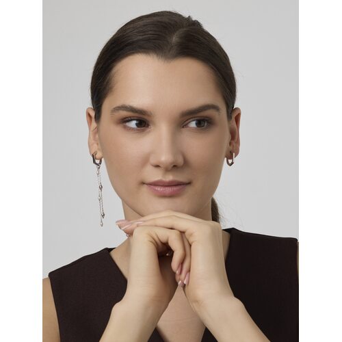 Серьги с жемчугом из серебра 925 пробы