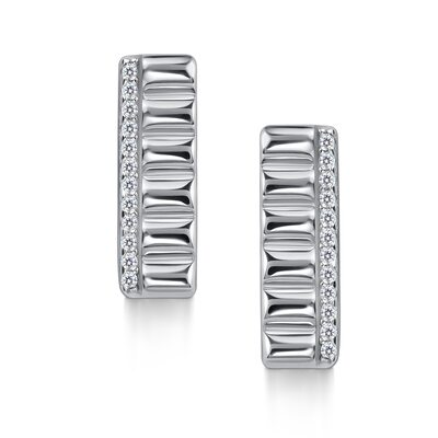 Серьги с фианитами из серебра 925 пробы