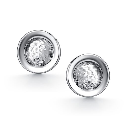 Серьги с бриллиантами из серебра 925 пробы
