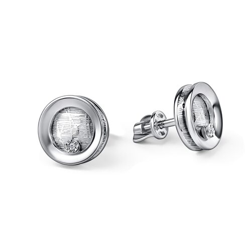 Серьги с бриллиантами из серебра 925 пробы