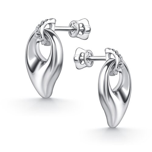 Серьги с бриллиантами из серебра 925 пробы