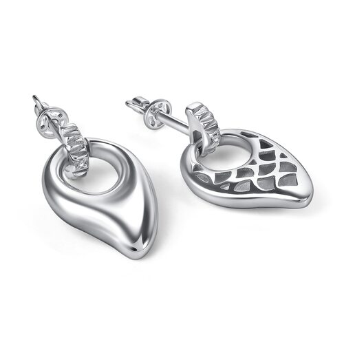 Серьги с бриллиантами из серебра 925 пробы