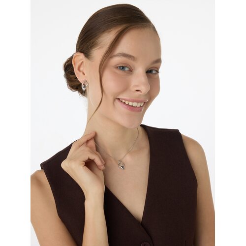 Серьги с бриллиантами из серебра 925 пробы