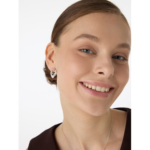 Серьги с бриллиантами из серебра 925 пробы