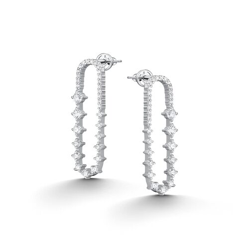 Серьги с фианитами из серебра 925 пробы