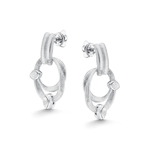 Серьги с бриллиантами из серебра 925 пробы