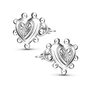 Серьги "Сердца" с бриллиантами из серебра 925 пробы арт. 02-5803/000Б-00