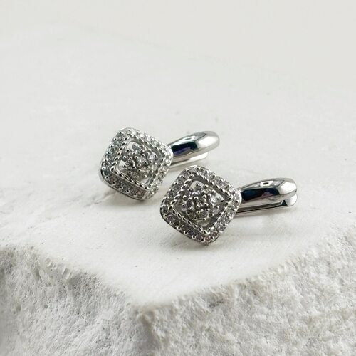 Серьги с бриллиантами из золота 585 пробы