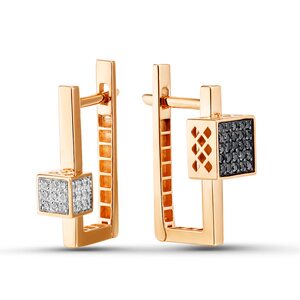 Серьги с бриллиантами из золота 585 пробы