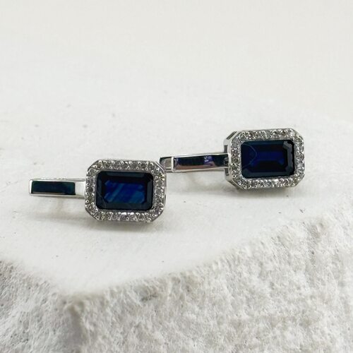 Серьги с сапфирами и бриллиантами из золота 585 пробы