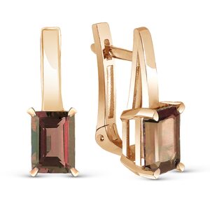 Серьги с рубинами из золота 585 пробы