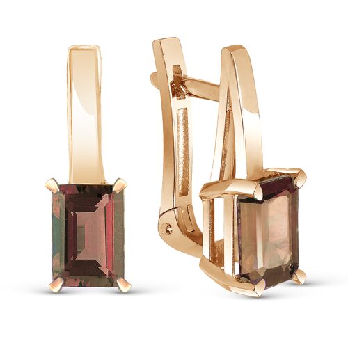 Серьги с рубинами из золота 585 пробы