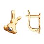 Серьги "Зайчики" из золота 585 пробы арт. 0200038