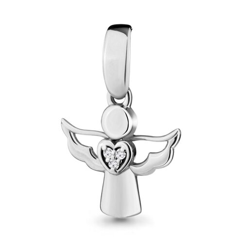 Подвеска "Ангел" с бриллиантами из серебра 925 пробы