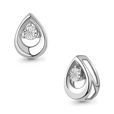 Подвеска с бриллиантом из серебра 925 пробы