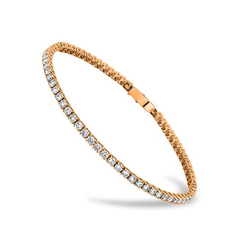 Браслет с фианитами из золота 585 пробы