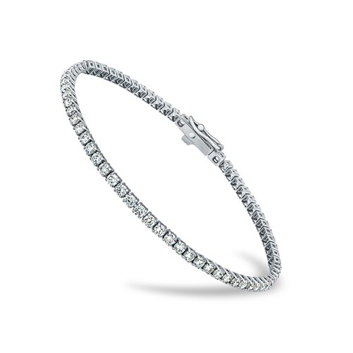 Браслет с фианитами из золота 585 пробы