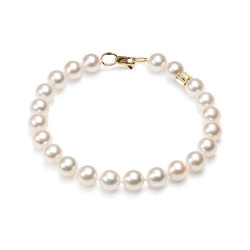 Браслет с жемчугом из золота 585 пробы