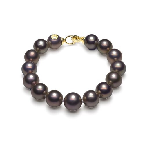 Браслет с бриллиантами и жемчугом и золота 585 пробы