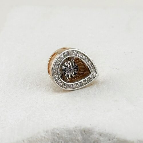 Подвеска с танцующим бриллиантом из золота 585 пробы